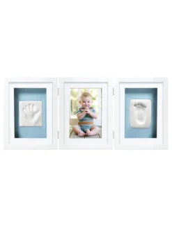 Babyprints Deluxe - triplakehys käden- ja jalanjäljelle + valokuvalle, valkoinen