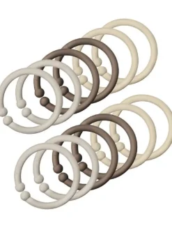 Bibs Loops rengas, 12kpl, Sand/DarkOak/Vanilla