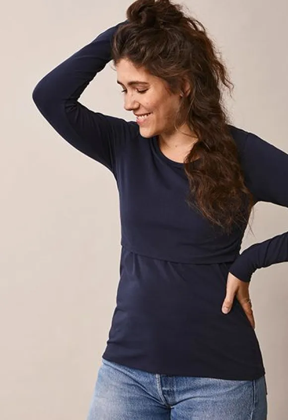 Boob Design - imetyspaita pitkähihainen Classic, midnight blue
