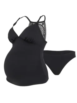 Äitiysuimapuku tankini Maori (musta) | CACHE COEUR