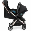 Maxi-Cosi Eva 3 Matkarattaat - Essential Black/Champagne