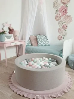 Pehmeä pallomeri + pallot (valitse värit), light grey