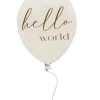 Puinen teksti-ilmapallo, Hello world