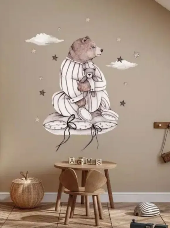 Seinätarra Setti 100x100cm, Dreamers Bear